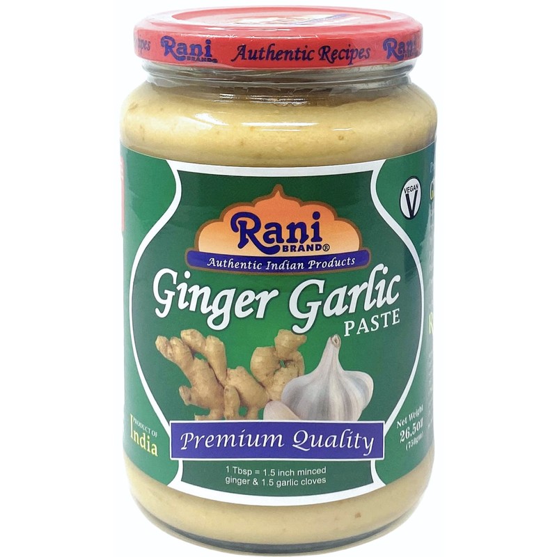 Rani Ginger Garlic Cooking Paste 26.5oz (750g) Glass Jar, Pack