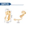 UNICRAFTALE 30Pcs Stainless Steel Clip-On Earring Findings with Loop Clip-on