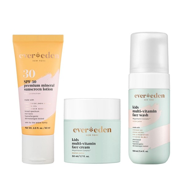 Evereden Kids Daily 1-2-3 Routine Bundle: Clean & Vegan Skin