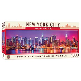 MasterPieces - 1000 Piece Jigsaw Puzzle, New York City Panoramic, Fun for Adults, Family, Kids 13"x39
