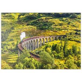 MyPuzzle Glenfinnan Railway Viaduct with Jacobite Steam Train, Scotland - Premium 500 Piece Puzzle - MyPuzzle Special Collection by Puzzle Galaxy