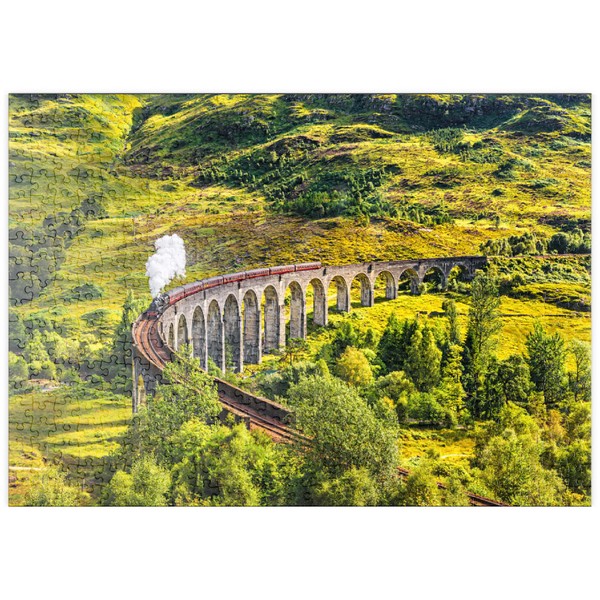 MyPuzzle Glenfinnan Railway Viaduct with Jacobite Steam Train, Scotland -