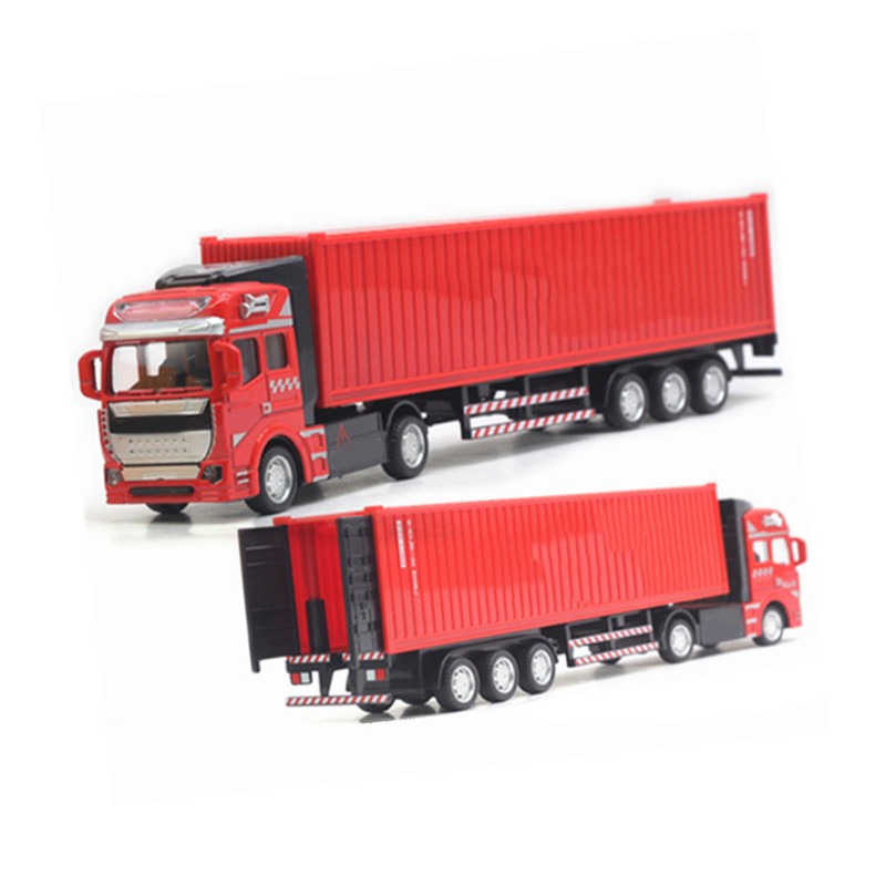 Pull Back Container Truck Toy High Simulation Plastic Alloy Container