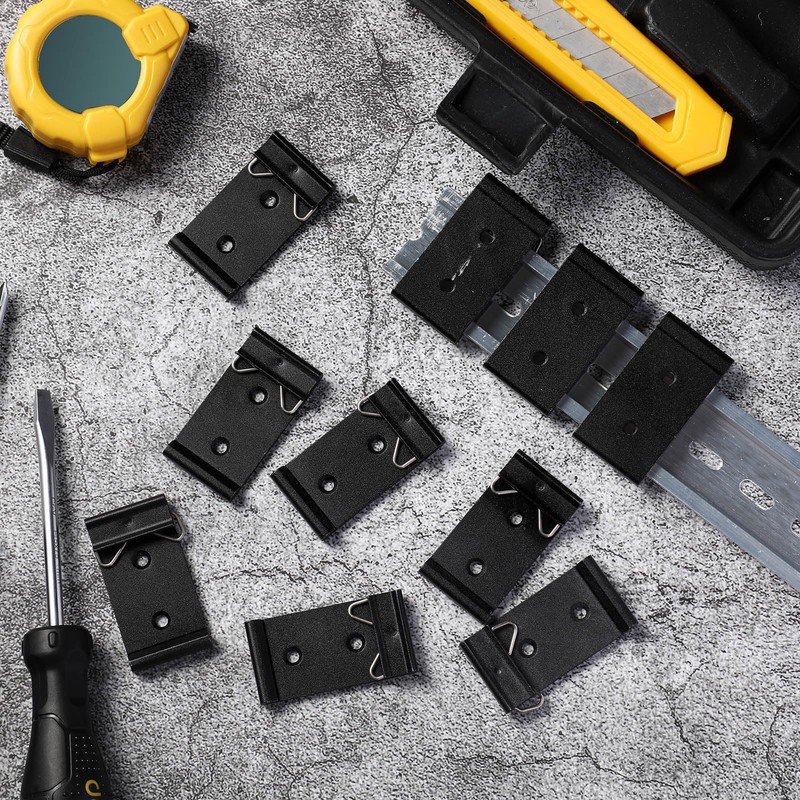 Hicarer 10 Pcs Din Rail Mount Clip 1.08 Inches Width