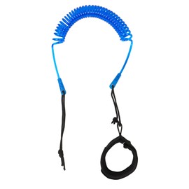 Qaziuy SUP Leash, 10 ft Surfboard Leash Coiled SUP Leash Stand Up Surfboards Elastic Foot Rope Sup Accessories for Paddle Board, Stand Up Paddle, Kayaks, Longboards (Blue)