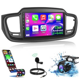 2+64G for KIA Sorento 2015 2016 2017 2018 2019 2020 Android Car Stereo with Wireless Carplay and Android Auto - 10 Inch HD Touchscreen Radio with EQ GPS WiFi FM/RDS + AHD Rear View Camera, MIC