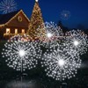 4 Pack Halloween Outdoor Decoration Solar Firework Lights, White