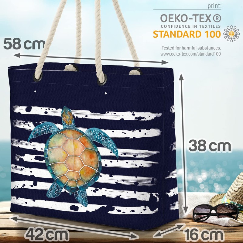 VOID XXL Beach Bag Turtle Shopper Bag 58 x 38