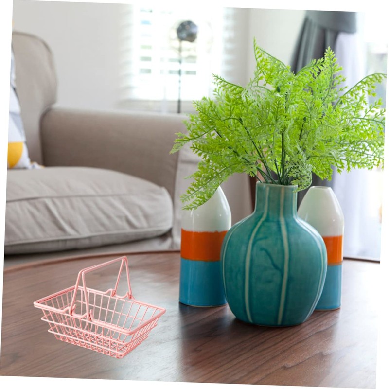 2pcs Shopping Basket Little Basket with Handle Fall Mini Shopping