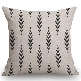 Swono Ikat Chevron Decorations Pillow Cover Boho Farmhouse Decor Throw Pillow Cases Cushion Cover 18 x 18 Inch Home Decoration