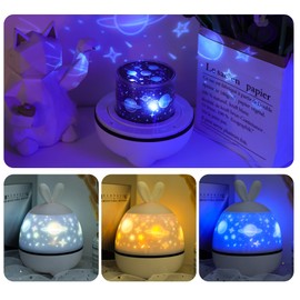 WIOSOUL Starry Sky Projector Night Light 360° Rotating 12Different Projection Films LED Light USB Plugged in Star Light Projector for Birthday Gifts/Children who Love Starry Sky and The Ocean World