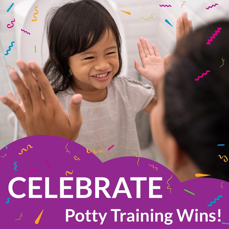 Little2Big Toilet Seat with Built-In Toddler Potty Training Seat, Slow