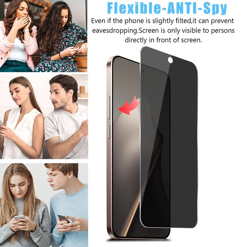 Anbzsign 2+1 Pack for Xiaomi 15T Pro Privacy Tempered Glass