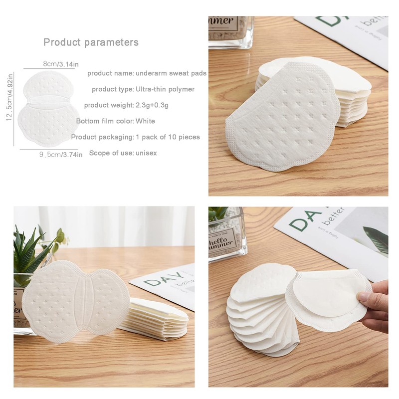 100 PCS Disposable Underarm Sweat Pad,Armpit Sweat Pads for Women