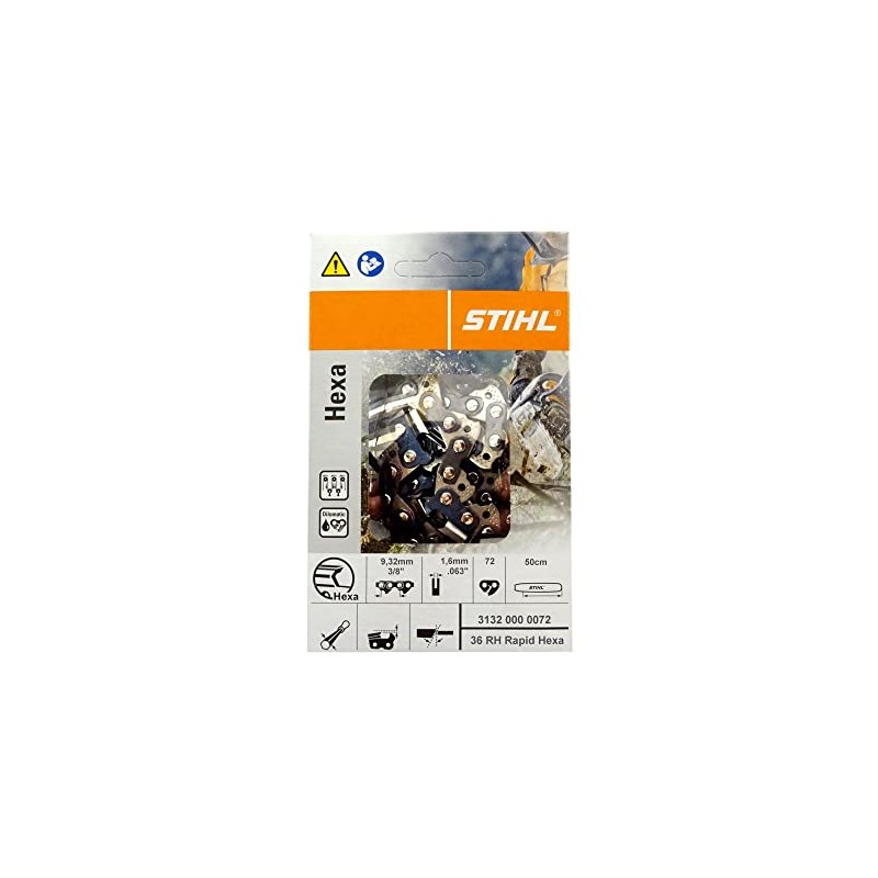STIHL Hexa 3132000072 3/8 1.6 Saw Chain 36 RH Rapid
