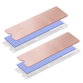 Mauknci M.2 Heatsink Copper Thin Heatsink for Desktops Laptops M.2 ssd Heatsink [Set of 2]