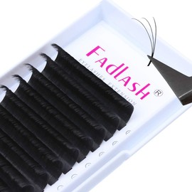 Lashes Extension Mixed Tray 15-20mm Easy Fanning Volume Lashes C Curl 0.07 Self Fanning Eyelash Extensions 2D-10D Rapid Blooming Lashes (0.07-C, 15-20mm Mix)
