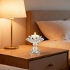 Xisakaca Crystal Lotus Flower Candle Holder, Votive Tealight Candlestick Stand