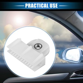 VekAuto 2 Pcs Window Door Glass Channel Retainer Clip, 1.57"x1.42"x0.51" Glass Regulator Holder Sash Clip Universal for Car Truck Van Durable Plastic White