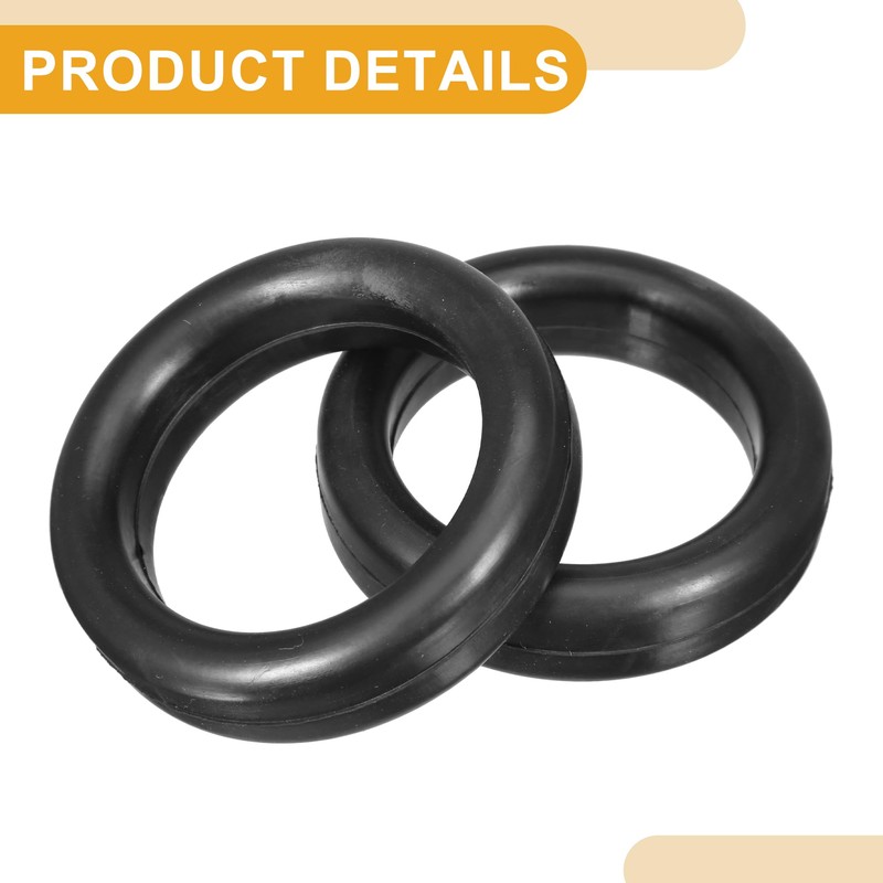 Partuto 4 Pcs Universal Muffler Exhaust Hanger - Rubber Black