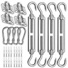 Sun Shade Sail Hardware Kit 6 Inch for Rectangle &