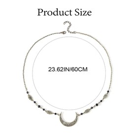 CAKURE Moon Head Chain Bohemia Gold Bronze Hair Chain Headpiece Vintage Forehead Hair Jewelry Gypsy Headpiece Hair Accessories for Women