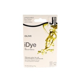 Jaquard IDYE Olive Fabric Dye for Natural Fabrics and Clothing - No Mess Sachet
