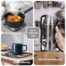 Oven Mitt and Pot Holder Set of 2 Heat Resistant Bernese Mountain Dog Mammal Oven Gloves Hot Pads Potholders Durable Kitchen Accessories for Cooking Microwave Baking Grilling