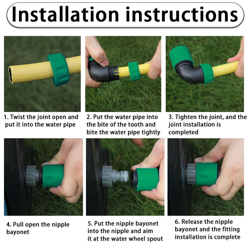 Garden Hose Quick Coupling Angle Adapter, 90 Degree Garden Hose