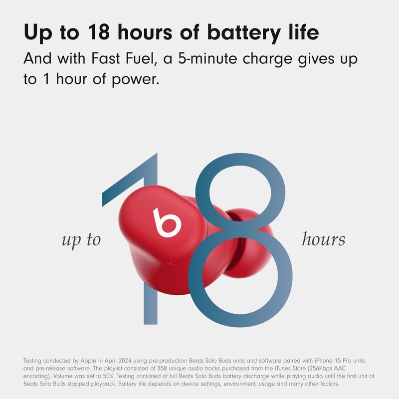 Beats Solo Buds (Wireless Earbuds) - Transparent Red