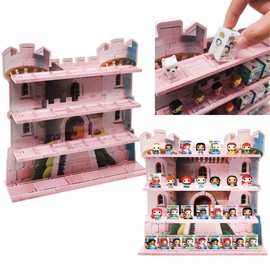 AUFGELD Display Shelf Compatible with Funko Bitty, Organizing Racks for Bitty Pops, Bitty Stand, Wallmountable Bitty Floating Shelf, Castle for Princess Bitty