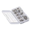 70Pcs Single Ear Hose Clamp Kit Stainless Steel Stepless 9