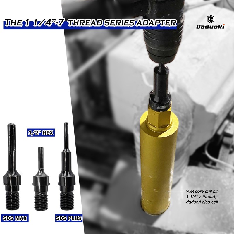DaduoRi 5/8"-11 Male Thread to SDS Plus Arbor Core Drill