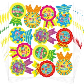 Happy Birthday Stickers for Kids Birthday Badge Stickers It's My Birthday Stickers for Home Classroom Birthday Party Decoration 204Pcs