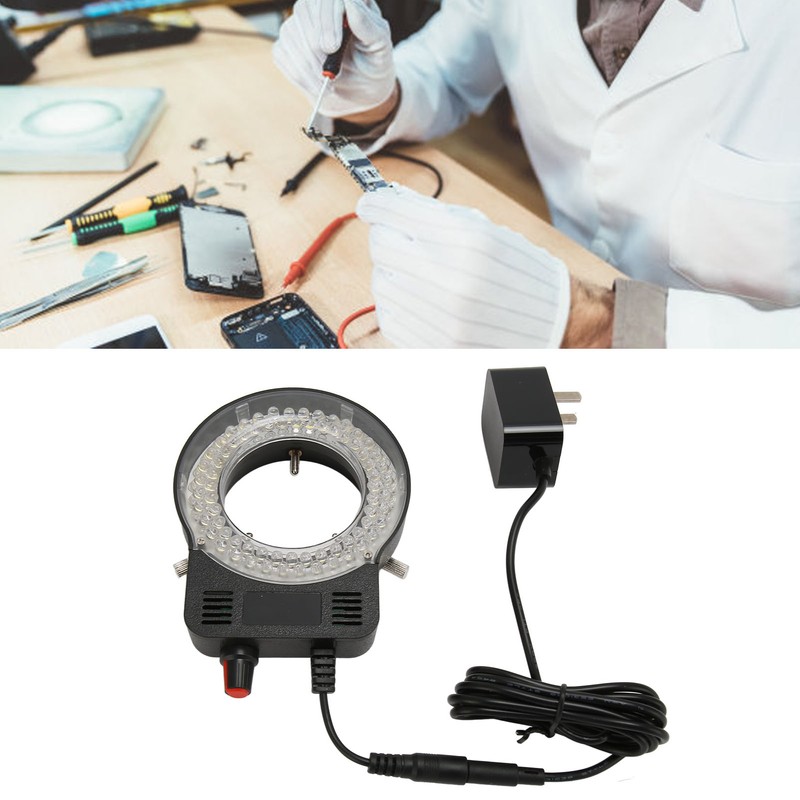 Microscope Ring Light 52 LED Beads Adjustable Easy Mounting Ring