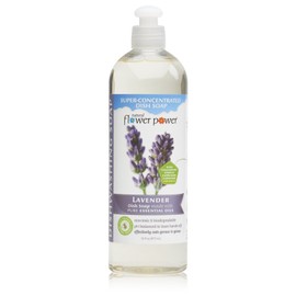 Natural Flower Power Liquid Dish Soap | Lavender 16 Fl Oz | Pack of 3 | Plant-Based & Scented w/Pure Essential Oils | Natural Liquid Dishwashing Detergent | Sulfate-Free Kitchen Soap | Vegan