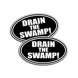 TRUMP DRAIN THE SWAMP DECAL BUMPER STICKER POLITICAL ANTI HILLARY 3" 10 PACK