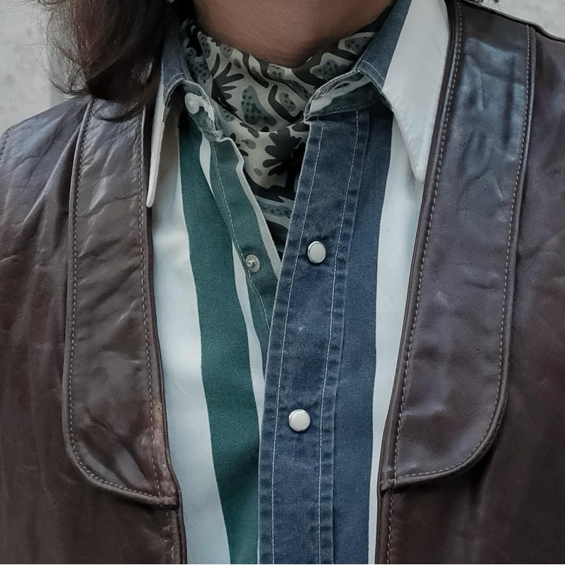 GT BANDANA 22"x22" Vintage Cowboy Cotton Bandana Multi-Purpose Headbands, Mint