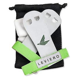 LEVIERO Palmies Gymnastics Hand Grips (White, Large)
