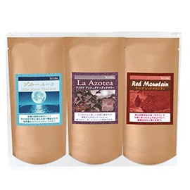 Galaxy Coffee 3 Continents A Set Trial Assortment, 2.8 oz (80 g) x 3 Types, Coffee Beans, La Azotea (Guatemala), Blue Moon (Thailand), Red Mountain (Kenya) ([Powder] Medium Grind)