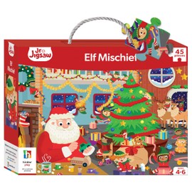 Hinkler - Elf Mischief 45-Piece Junior Jigsaw Puzzle for Children - Stocking Fillers for Boys and Girls - Floor Puzzle for Kids - Santa Jigsaw