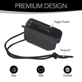 ClipDraw Trigger Sheath Trigger Guard Holster Black with Paracord - Minimalist Pocket Safety Trigger Cover - Concealed Carry and Safety Accessory for FN 509