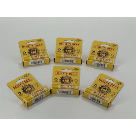 Burt's Bees Pack of 6 - Burt's Bees Beeswax Lip Balm with Vitamin E & Peppermint - NEW