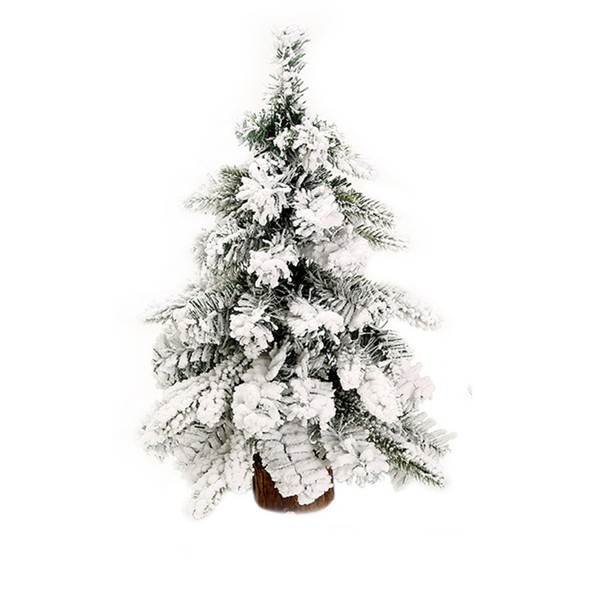 Wolfyty 1 Pack Tabletop Mini Christmas Tree, Artificial Snow Christmas