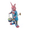 Hohopeti Retro Toy Rabbit Drummer Robot Iron Crafted Music Toy