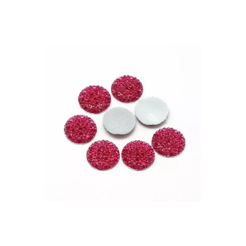 Unbranded 10 pcs Druzy Resin Embellishment Cabochons Pink Red –