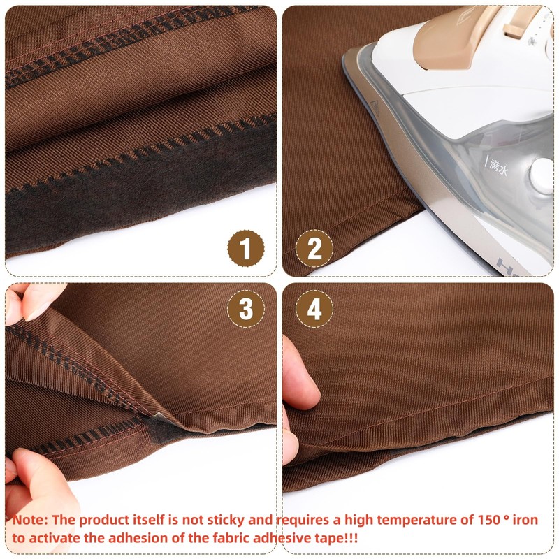 Outus 2 Rolls Hemming Tape Fabric Adhesive Hem Iron on