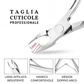 soleilx Professionelle Nagelhautschneider Nagelhautschneider Edelstahl Pediküre und Maniküre mit Entferner abgestorbene Haut Füße und Hände für eingewachsene Nagelknipser Präzisionsschneider