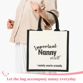 Brikabia Nanny Gifts for Christmas, Nanny Birthday Gifts, Mothers Day Gifts for Nanny, Tote Bag For Nanny, Birthday Gifts For Nanny From Grandchildren