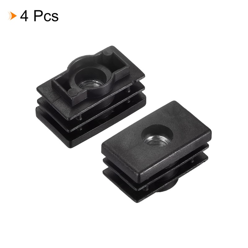 uxcell 4Pcs Inserts for Rectangle Tubes with M6 Thread, for
